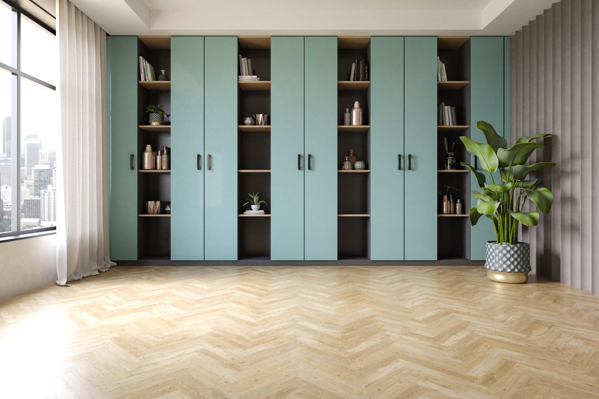 Interior of empty home office room 3 D rendering